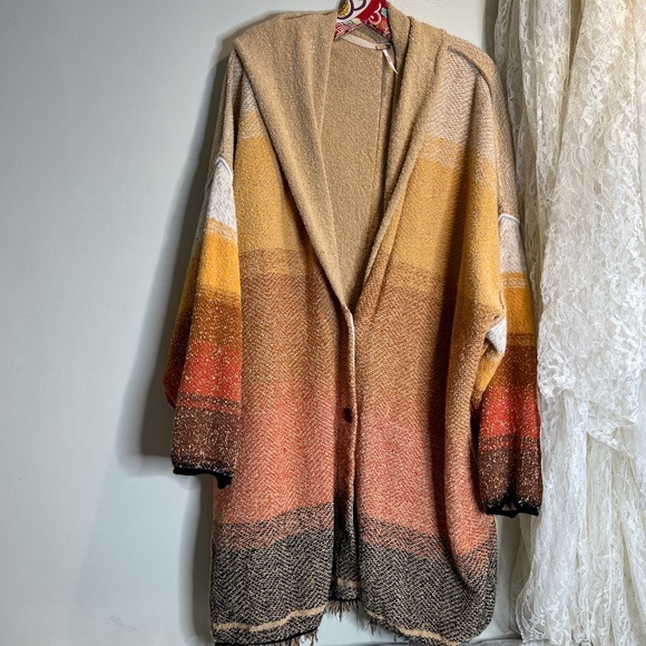 Free People Sunset Park Slouchy Striped Cardigan - Picture 3 of 7